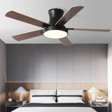 Nordic Silent Wooden Ceiling Fan With Light