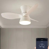 Small Ceiling Fan With Light In Cream Modern Style