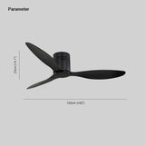 Black Modern Three-Blade Ceiling Fan Light - Clowas