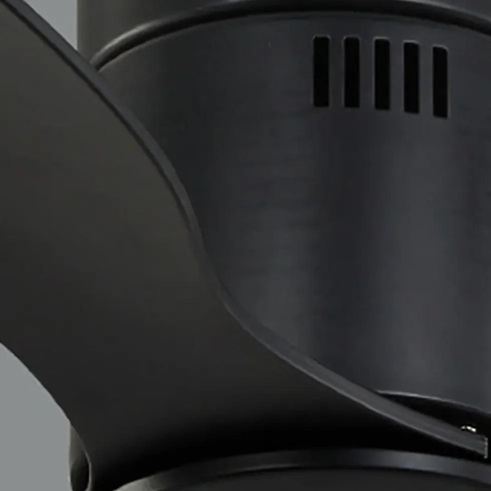 Black Modern Three-Blade Ceiling Fan Light - Clowas