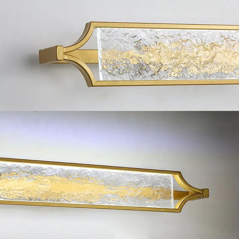 Water Grain Led Gold Bathroom Wall Lights - Clowas