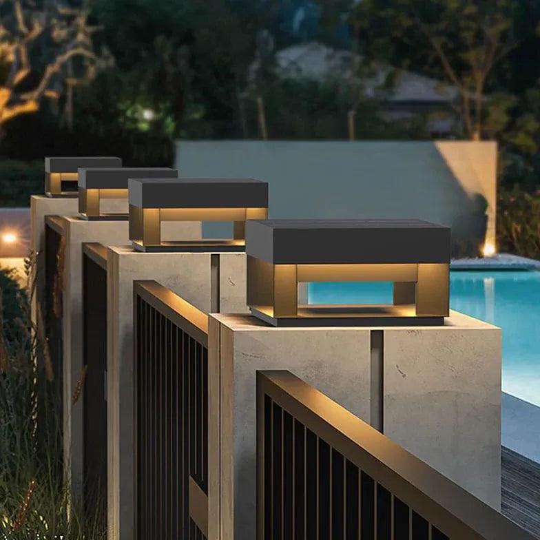 Waterproof Solar Square Outdoor Pillar Lights - Clowas