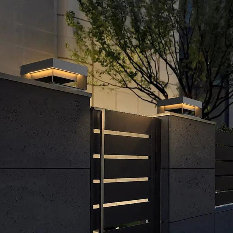 Waterproof Solar Square Outdoor Pillar Lights - Clowas