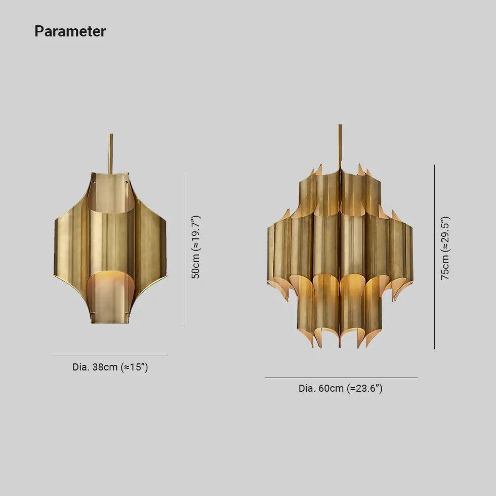 Wave Metal Sheet Modern Pendant Light - Clowas