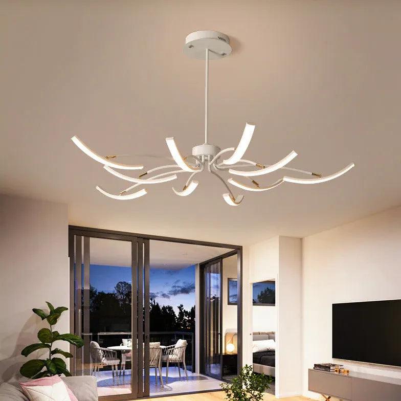 Wave-Shaped Lamp Arm Modern Pendant Light - Clowas