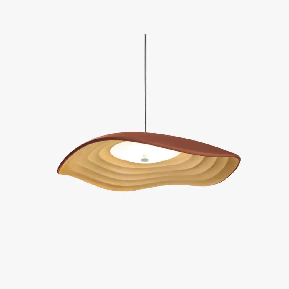Wavy Lampshade Resin Modern Dining Pendant Light - Clowas