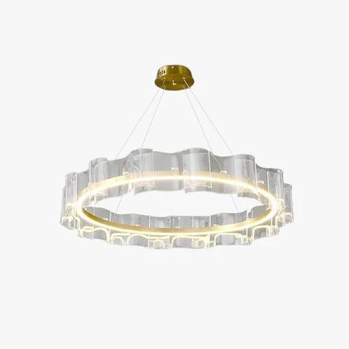 Wavy Ring Gold LED Pendant Light - Clowas