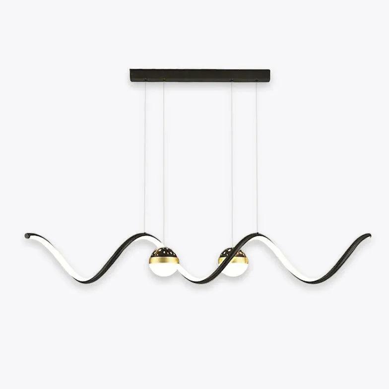 Wavy Spherical Shape Modern Dining Room Pendant Light - Clowas