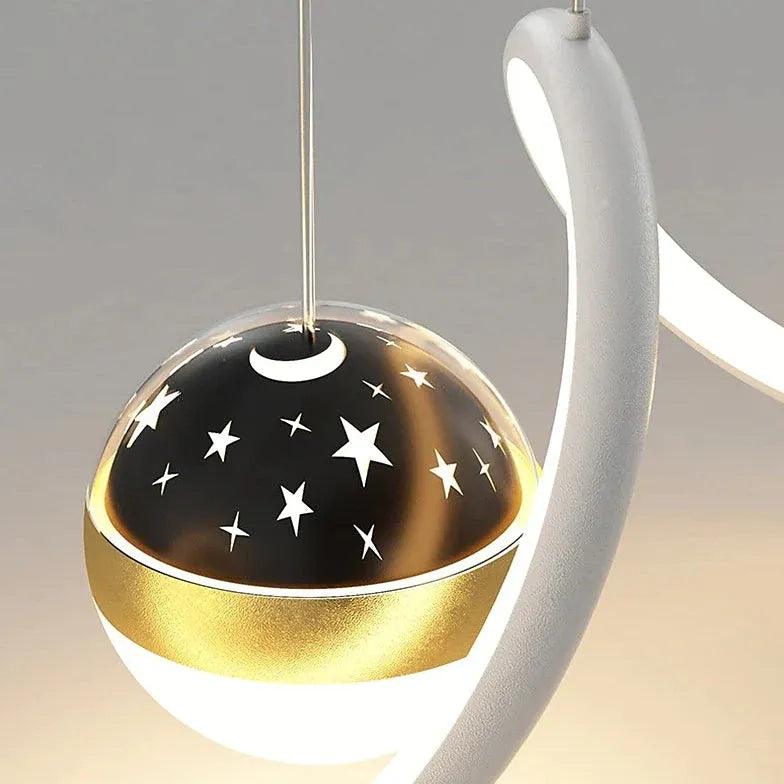 Wavy Spherical Shape Modern Dining Room Pendant Light - Clowas