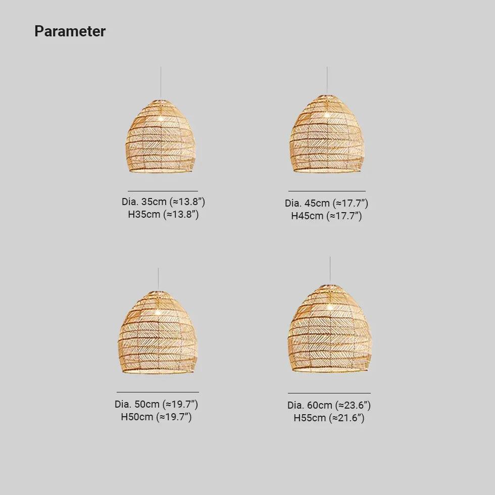 Weaving Dining Room Rattan Pendant Light - Clowas