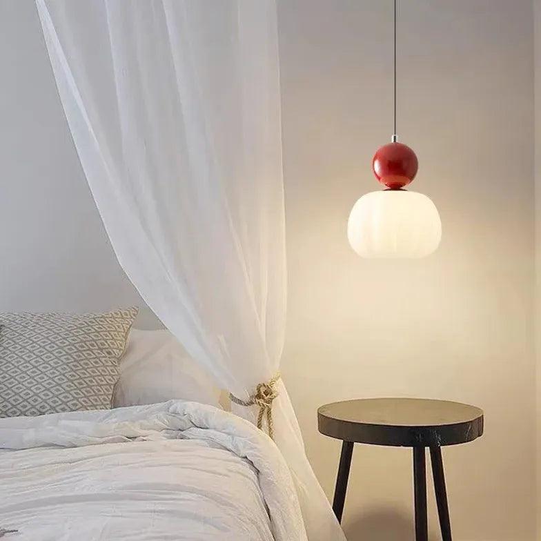 White Acrylic Floral Sphere Pendant Light - Clowas