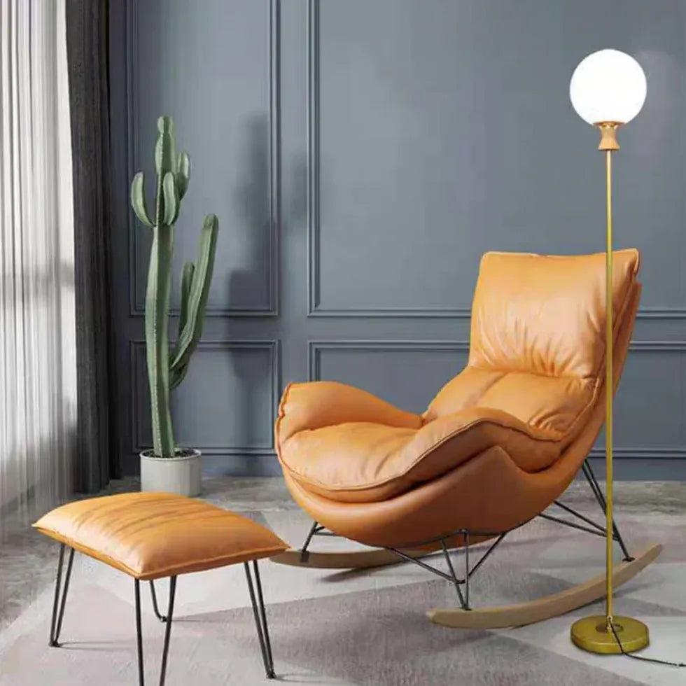 Modern Gold Glass Globe Beat Floor Lamp