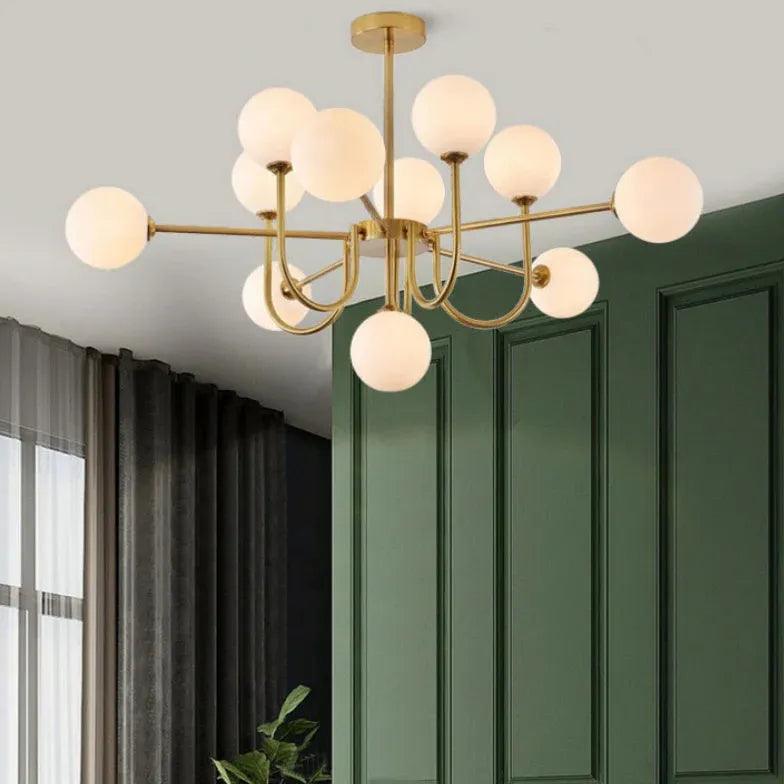 White Asymmetric Modern for Living Room Chandelier - Clowas