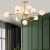 White Asymmetric Modern for Living Room Chandelier - Clowas