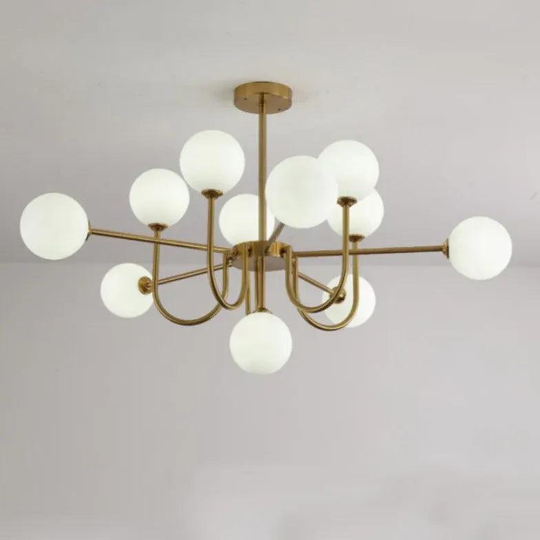 White Asymmetric Modern for Living Room Chandelier - Clowas