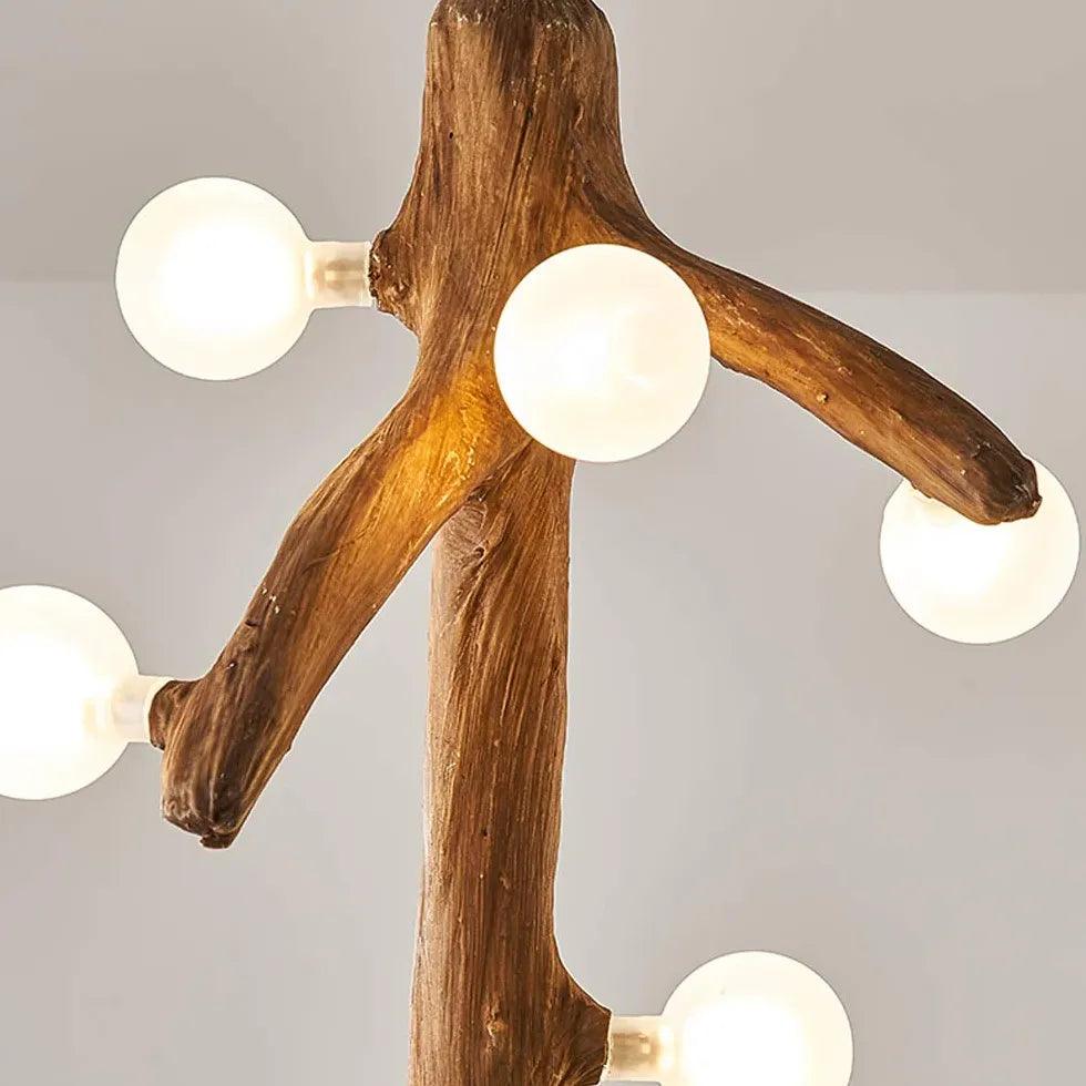 White Ball on Tree Trunk LED Chandelier - Clowas