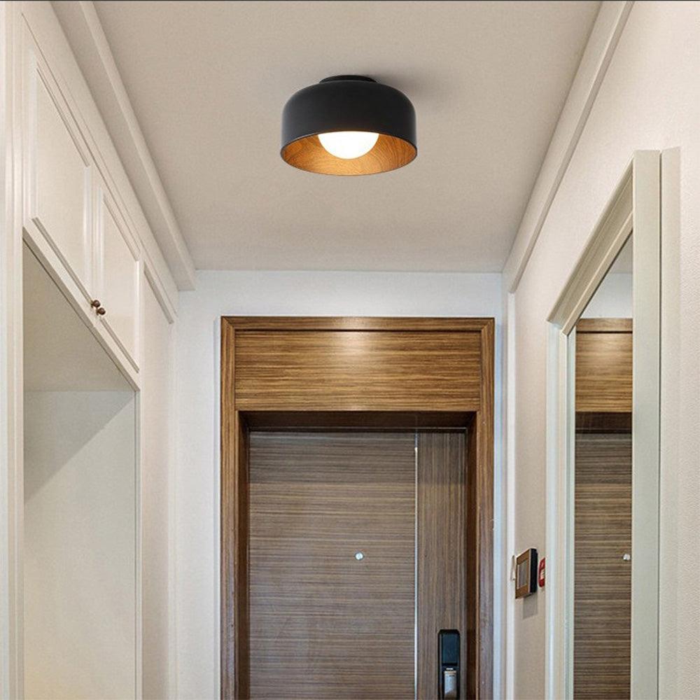 Wabi Sabi Woodgrain Metal Entryway Ceiling Light