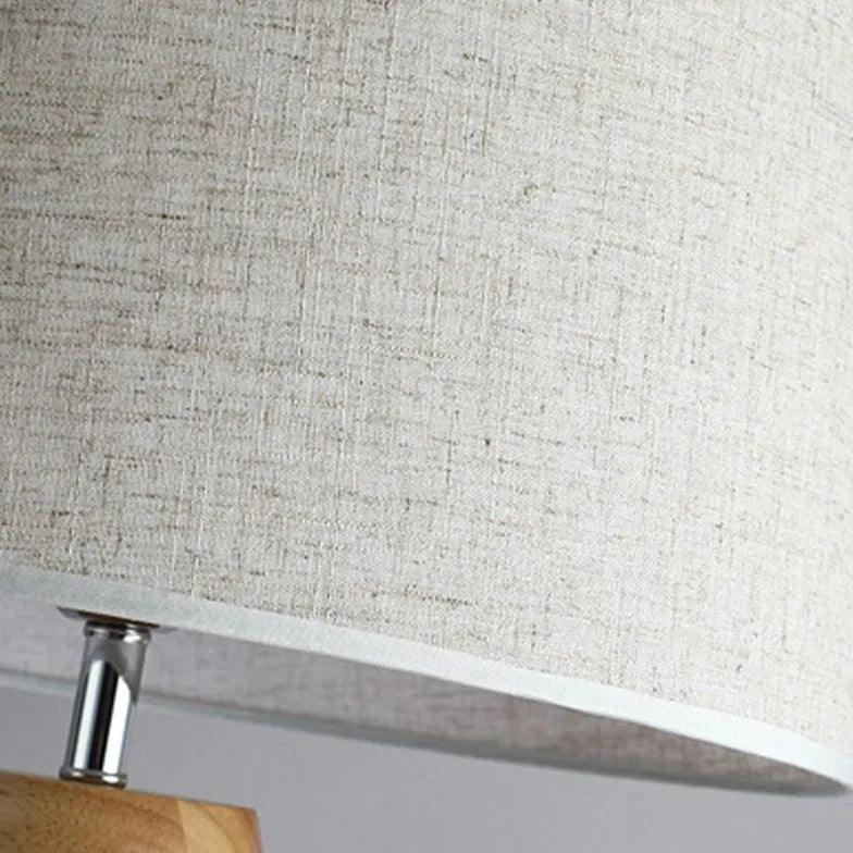 White Cylindrical Wooden Tripod Floor Lamp - Clowas