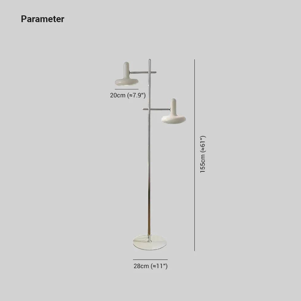 White Dual-Head Minimalist Floor Lamp - Clowas