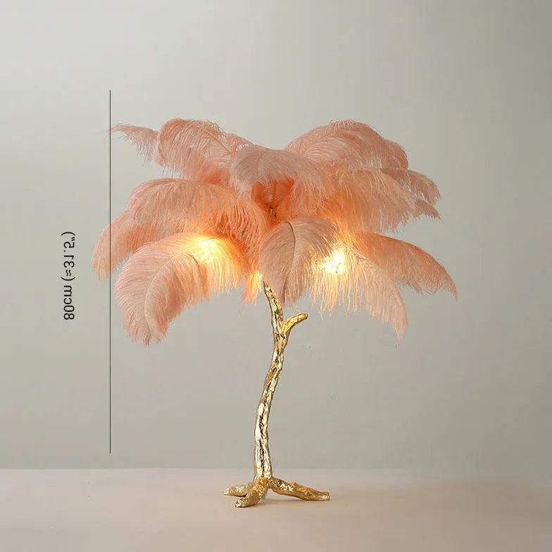 White Feather Tree Design Table Lamp - Clowas