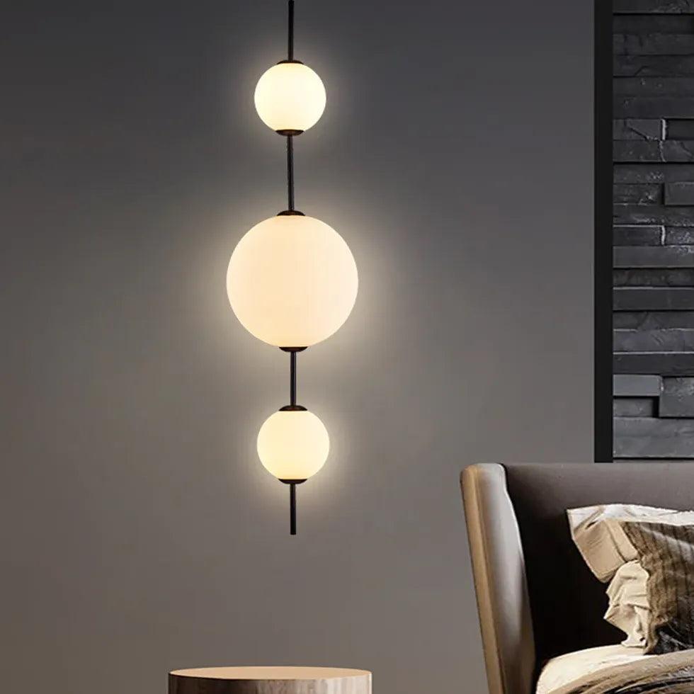 Minimalist Multiple Glass Ball Pendant Light for Bedside