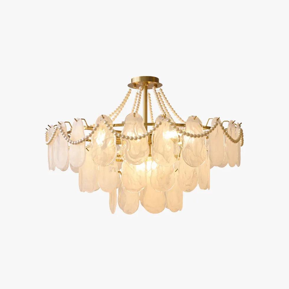 White Glass Elegant Vintage Multi-Light Chandelier - Clowas