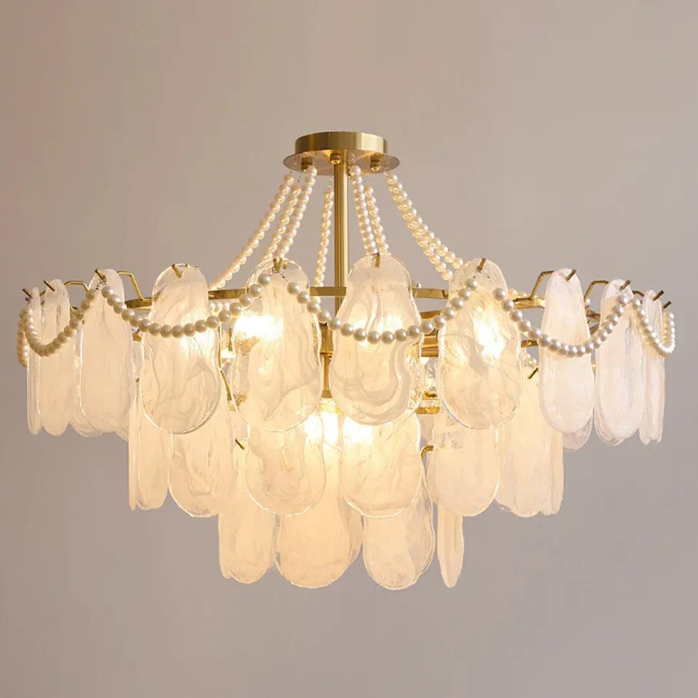 White Glass Elegant Vintage Multi-Light Chandelier - Clowas