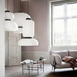 Wabi Sabi Xuan Paper Pendant Light In Living Room