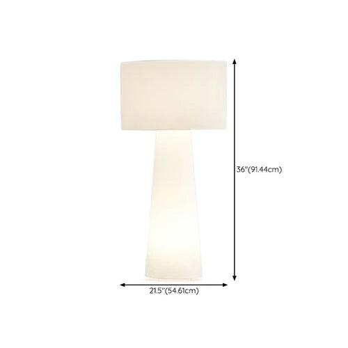 White Large Cylindrical Decorative Floor Lamp - Clowas