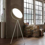 White Living Room Circular Tripod Floor Lamp - Clowas