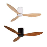 White living room with three-blade fan light - Clowas