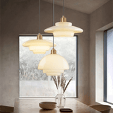 Artistic Glass Pendant Lights UFO Shape Dining Room