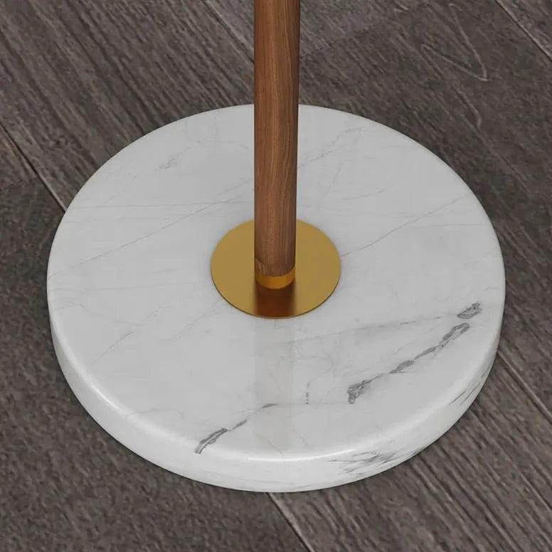 White Pleated Cone-Shaped Long Pole Floor Lamp - Clowas