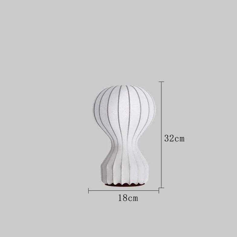 White Rounded Balloon-Shaped Minimalist Table Lamp - Clowas