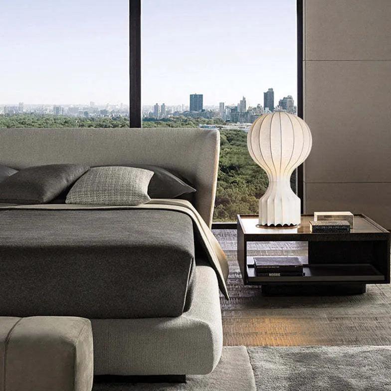 White Rounded Balloon-Shaped Minimalist Table Lamp - Clowas