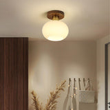 Simple Glass Flush Ceiling Light for Hallway