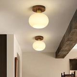 Simple Glass Flush Ceiling Light for Hallway