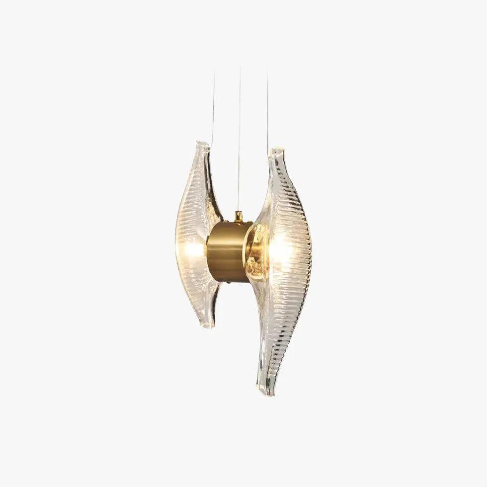 Wing-shaped Glass Bedroom Pendant Light - Clowas