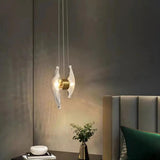 Wing-shaped Glass Bedroom Pendant Light - Clowas