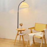 Traditional Wooden Floor Lamp with Table