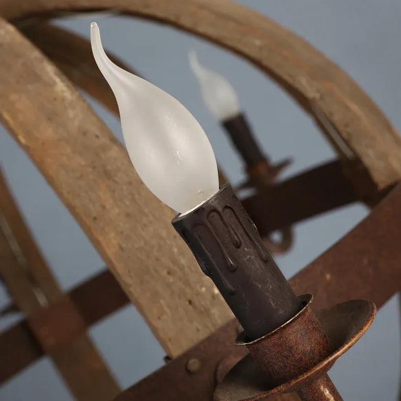 Wooden Ball Candle Vintage Wooden Pendant Light - Clowas