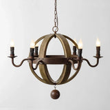 Wooden Ball Candle Vintage Wooden Pendant Light - Clowas
