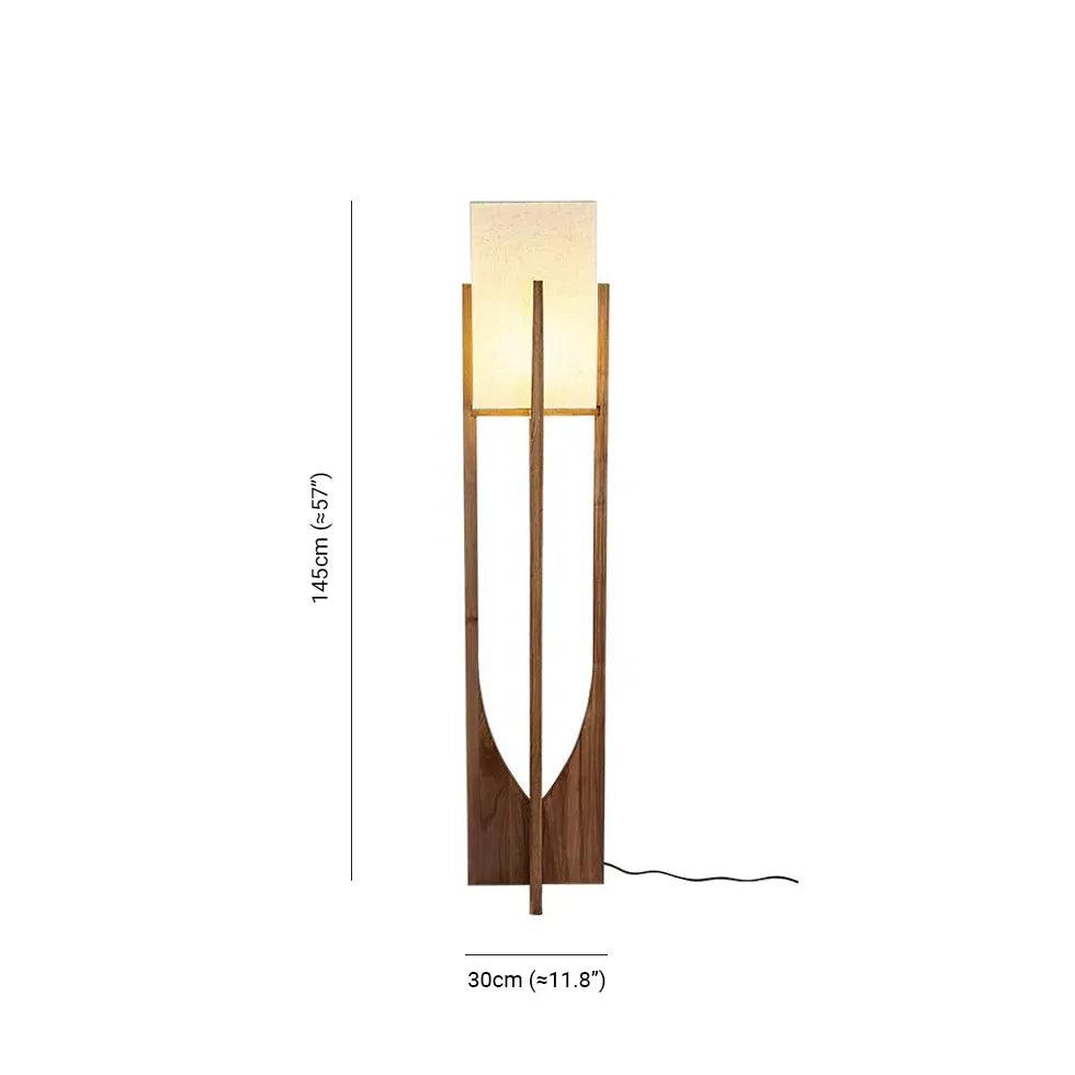 Wooden Frame Square Modern Floor Lamp - Clowas