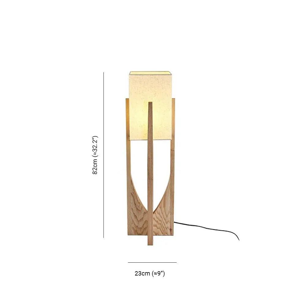 Wooden Frame Square Modern Floor Lamp - Clowas