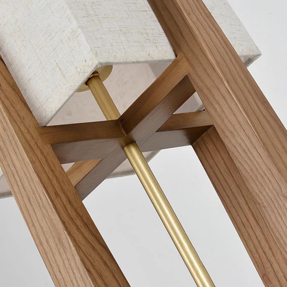 Wooden Frame Square Modern Floor Lamp - Clowas