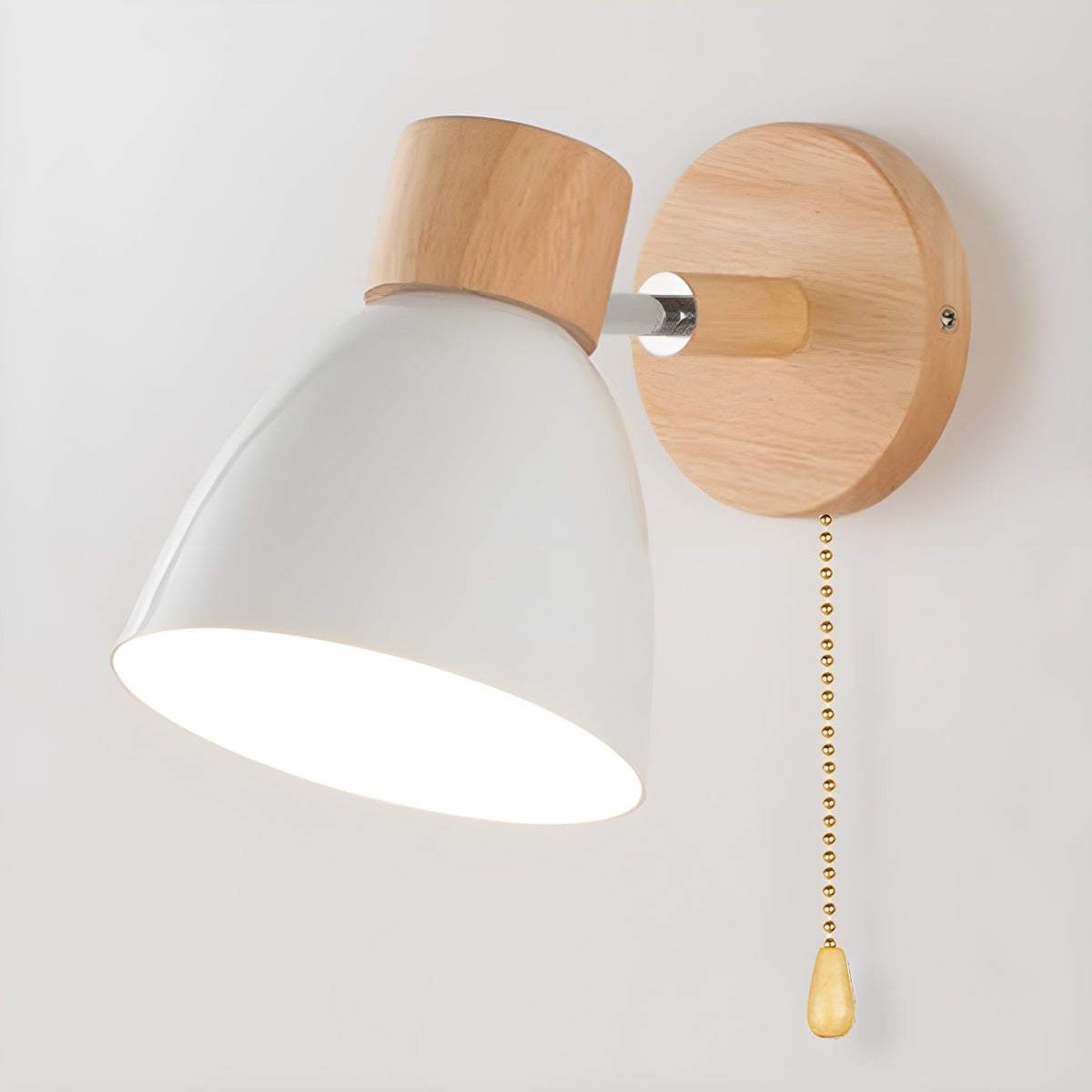 Rotatable Minimalist Wooden LED Wall Bracket Light