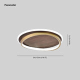 Wooden Ring Bedroom Gold Flush Ceiling Lights - Clowas