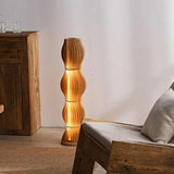 Wooden Wave-Shaped Sculptural Floor Lamp - Clowas