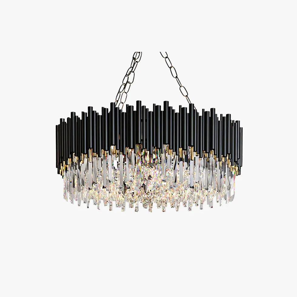 Wrinkled Crystal Black Industrial Chandelier - Clowas