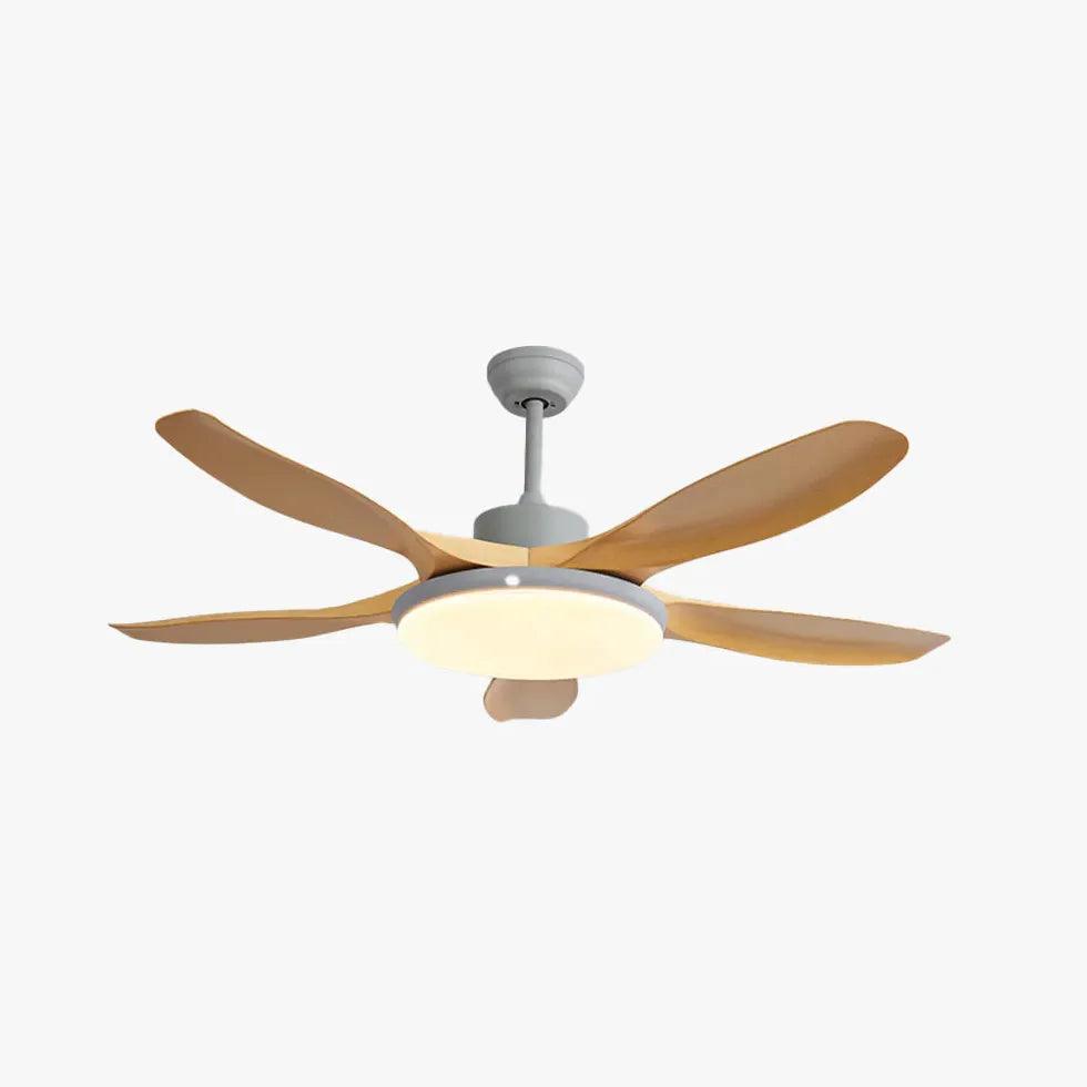 Yellow Bedroom LED Ceiling Fan with Light - Clowas
